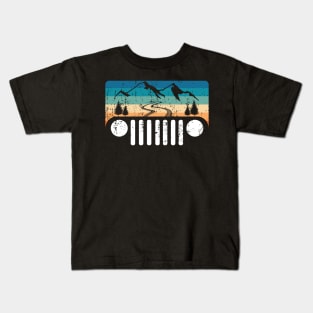 Adventure Jeep Off Road Vintage Trip, Funny Retro Camping Jeep Adventuring Gift for Jeepers Kids T-Shirt